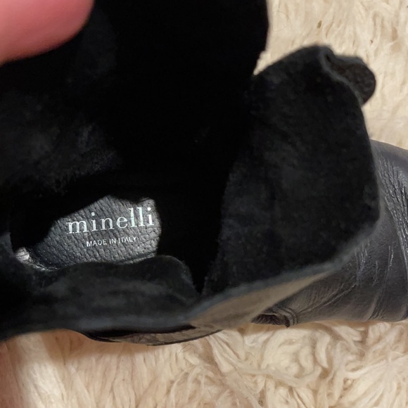 Minnelli Black Leather ankle boots made in Italy - Picture 7 of 9